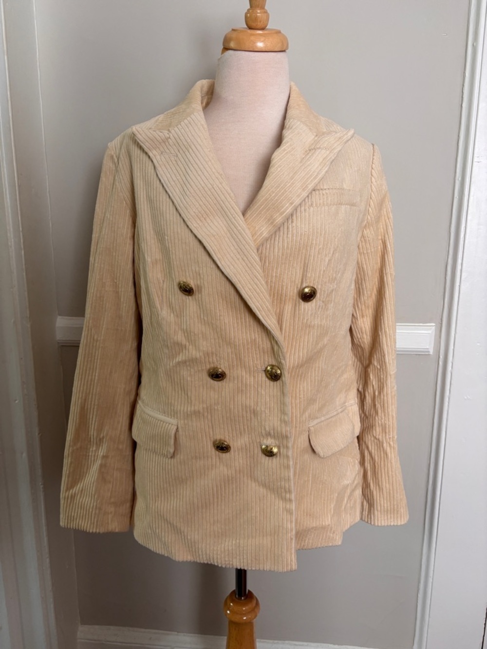 Rowing Blazers for Target Double-Breasted Corduroy Blazer Jacket in Ivory - NWT